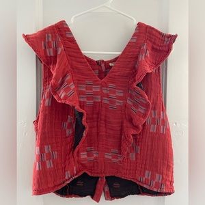 Ace&Jig Maggie striped ruffle top, small